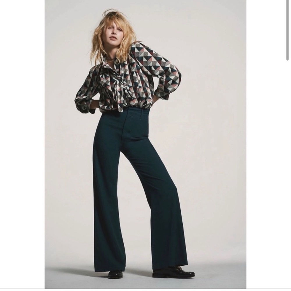 Free People Blouse with Geometric Design